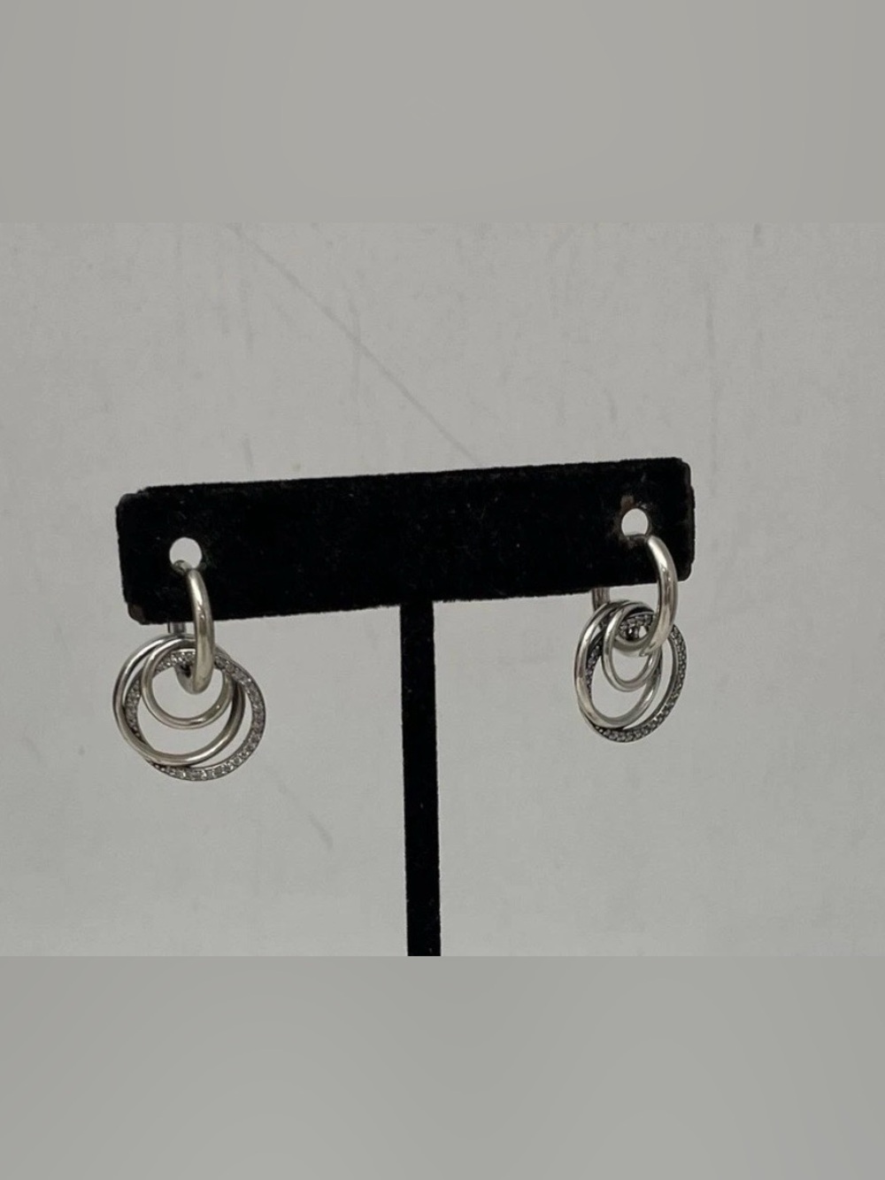 Pandora 925 Ale Sterling Silver Multi-Ring Hoop Earrings